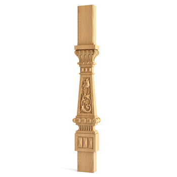 Ornate flat wooden stair baluster Slavic#additional-separator##additional-separator#Exquisitely deta..